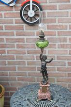 brons beeld met olielamp, Antiek en Kunst, Ophalen of Verzenden