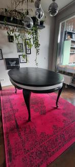 Elegante Queen Ann Tafel - Zwart met Wit Accent, Ophalen