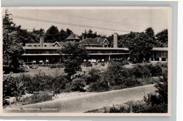 Domburg Sanatorium Zonneveld  SPARO, Verzamelen, Ansichtkaarten | Nederland, Verzenden, 1940 tot 1960, Ongelopen, Zeeland