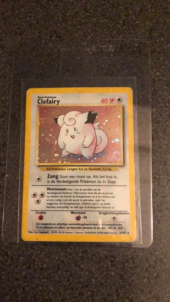 Clefairy, Hobby en Vrije tijd, Verzamelkaartspellen | Pokémon, Ophalen of Verzenden, Zo goed als nieuw