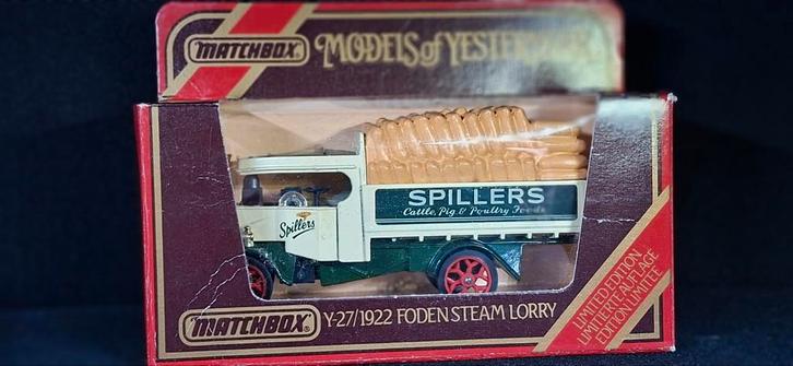 Matchbox Models of Yesteryear Y-27/1922 Foden Steam Lorry, Hobby en Vrije tijd, Modelauto's | 1:43, Zo goed als nieuw, Auto, Matchbox