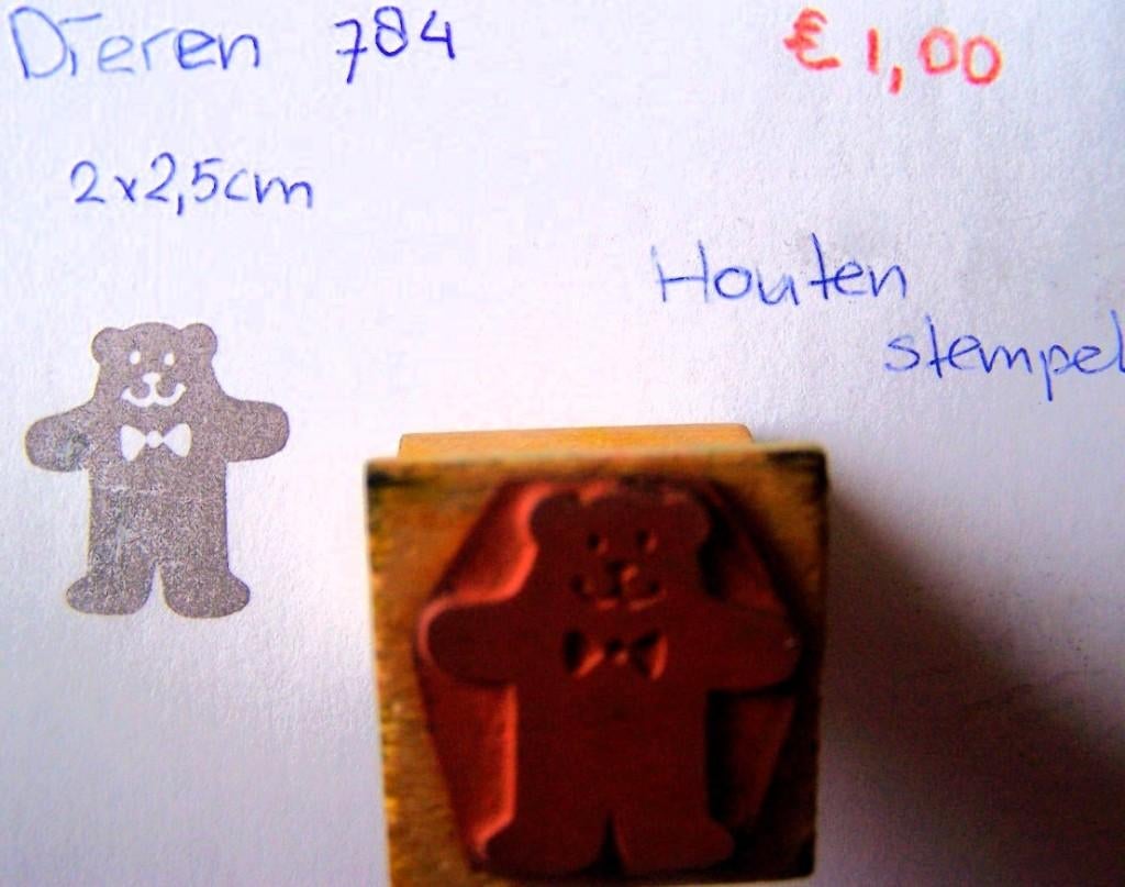 Dieren 784 Houten stempel, Hobby en Vrije tijd, Stempelen, Ophalen of Verzenden, Gebruikt, Houten stempel
