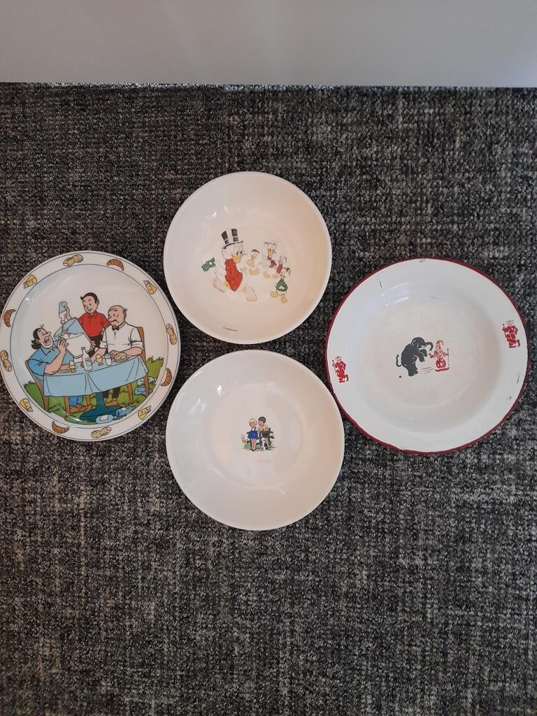 Vintage kinderbordjes:, Ophalen of Verzenden