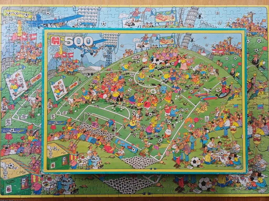 Puzzel 500 stukjes Jan van Haasteren Voetbal, Ophalen of Verzenden, 500 t/m 1500 stukjes, Zo goed als nieuw, Legpuzzel