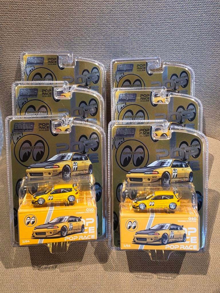 Pandem Honda Civic EG6 " Moon Eyes " 1:64 Pop Race, Auto, Nieuw, Ophalen of Verzenden, Pop Race