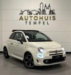 Fiat 500 1.2 Cabrio Automaat Led Leder/Stof Bluetooth Parelm, Gebruikt, 4 cilinders, Leder en Stof, Wit