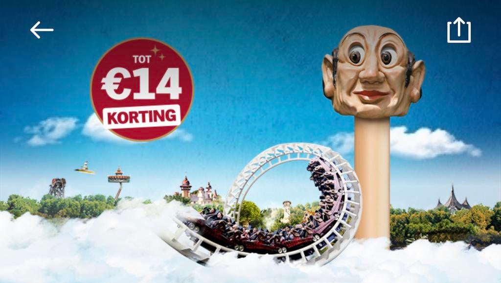 Efteling spaar kaart, Drie personen of meer, Kortingskaart