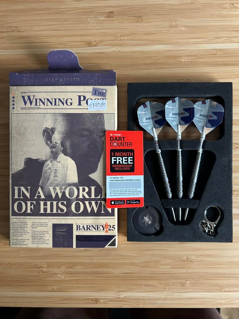 Target Barney25 23 gram darts. Raymond van Barneveld., Ophalen of Verzenden, Zo goed als nieuw, Pijlen