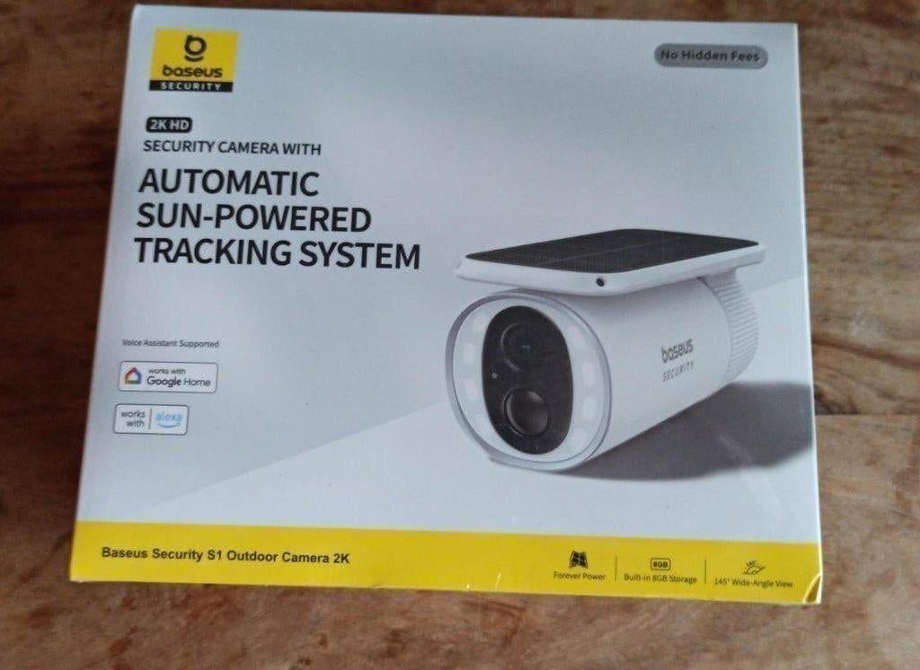 Baseus S1 2K Draadloze Beveiligingscamera met Zonnepanelen, Ophalen of Verzenden, Nieuw