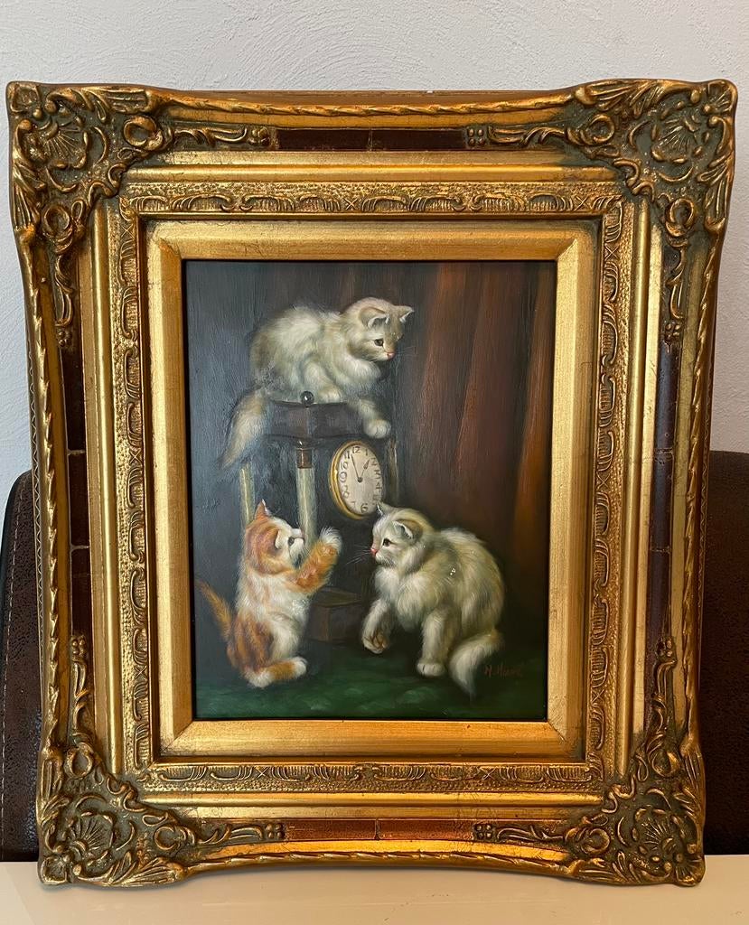 Antieke mooie schilderij, Ophalen of Verzenden