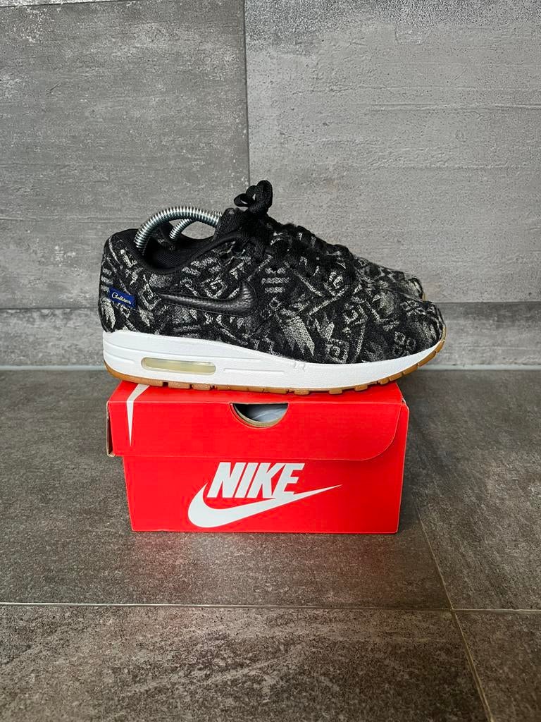 Nike Air Max 1 PRM Pendleton Cool Grey Black | Maat 39, Zwart, Ophalen of Verzenden, Sneakers of Gympen, Zo goed als nieuw