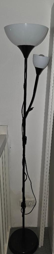 Vloerlamp met leeslamp, Ophalen, Zo goed als nieuw, Metaal, 150 tot 200 cm