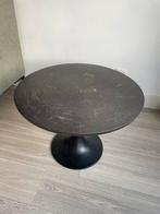 Grijs ronde bijzettafel met trompetvoet, Ophalen, Minder dan 45 cm, Minder dan 55 cm, Gebruikt