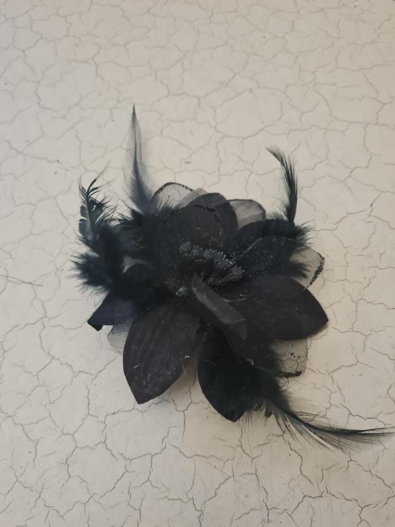 Vintage stoffen corsage zwart, Antiek en Kunst, Ophalen of Verzenden