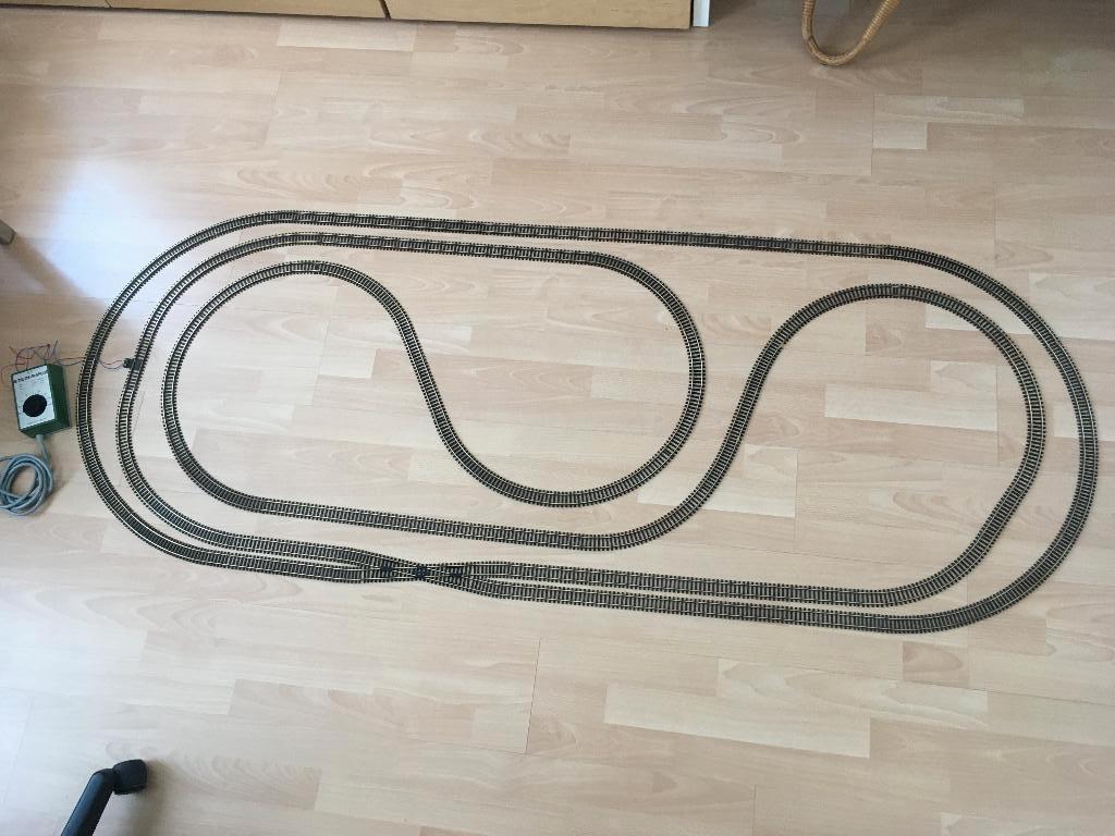 Fleischmann H0 treinbaan "doolhof mini", Hobby en Vrije tijd, Modeltreinen | H0, Gebruikt, Gelijkstroom, Fleischmann, Rails