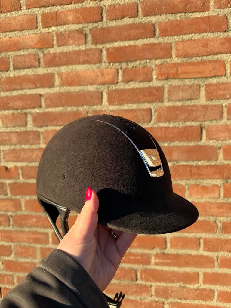 ZGAN samshield swarofski, Dieren en Toebehoren, Ophalen of Verzenden, Zo goed als nieuw, Dressuur, Cap