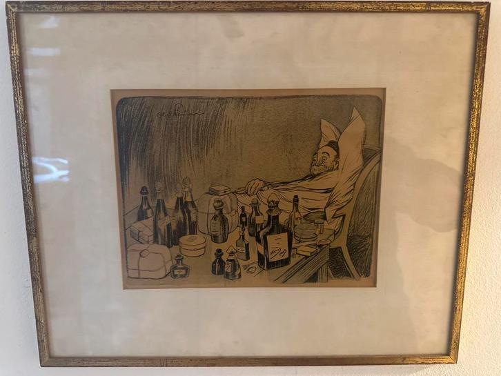 Abel Faivre Kleurenlitho 1902, Antiek en Kunst, Kunst | Etsen en Gravures, Ophalen