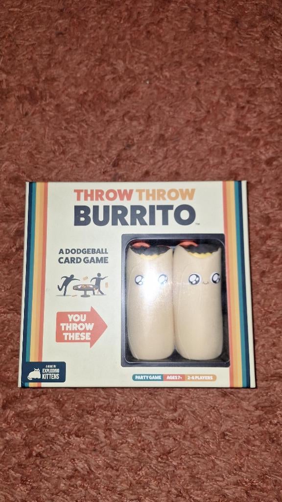 Te koop: Throw Throw Burrito van uitgever Exploding Kittens., Vijf spelers of meer, Ophalen, Gebruikt, Exploding Kittens