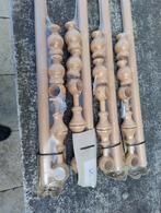 Nieuwe houten roedes 28mm, 120cm lang (4 stuks), Minder dan 50 cm, Bruin, 100 tot 150 cm, Nieuw