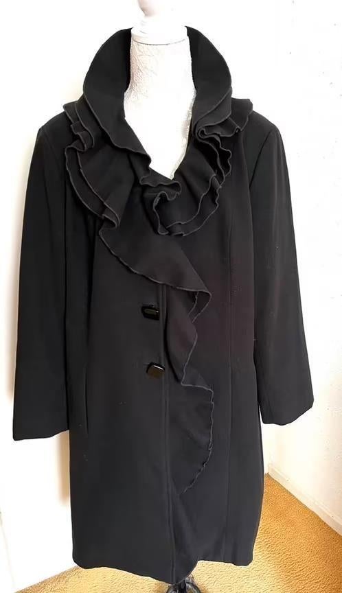 Joseph Ribkoff zwarte mantel/jas maat 46[dmv], Ophalen of Verzenden, Zo goed als nieuw, Maat 46/48 (XL) of groter, Zwart