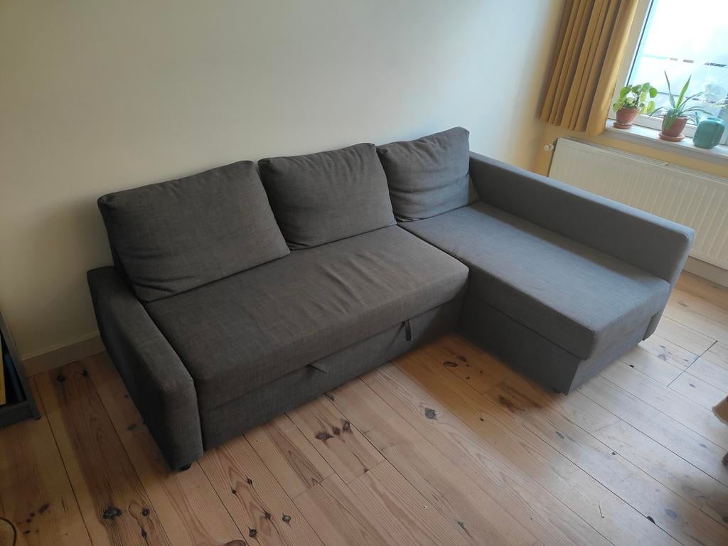 Friheten slaapbank grijs van Ikea. In perfecte staat, Huis en Inrichting, Ophalen, Zo goed als nieuw, Stof