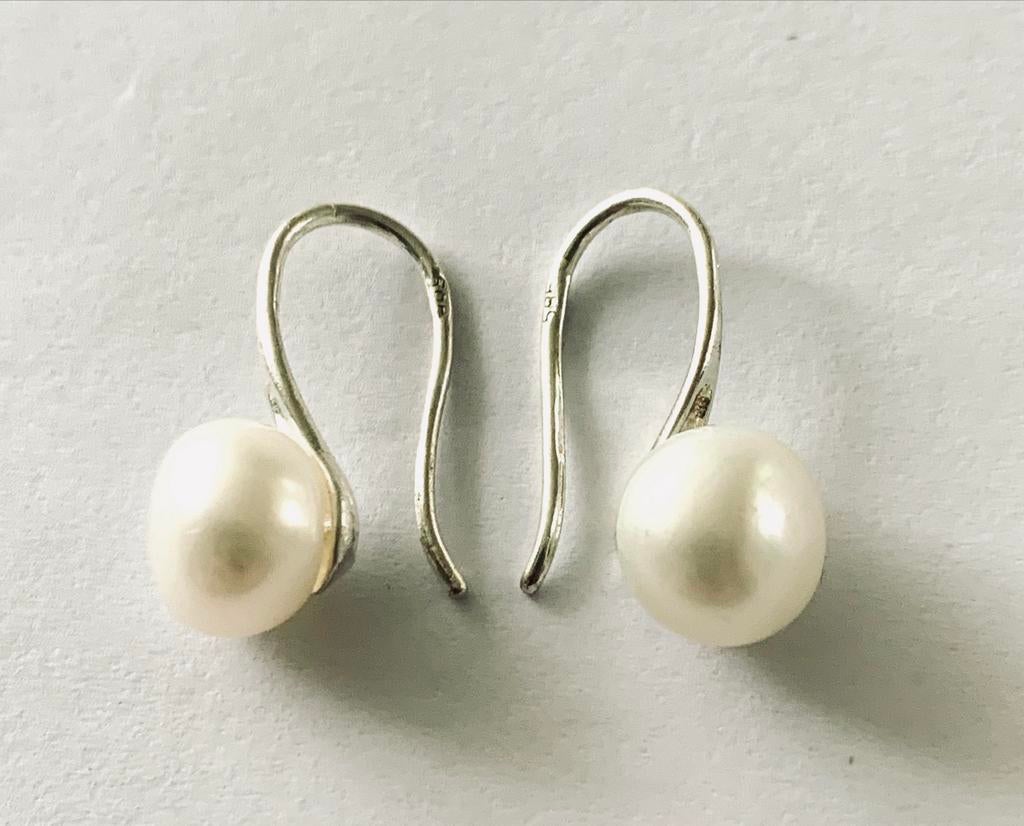 Parel oorbellen 14K goud, Sieraden, Tassen en Uiterlijk, Oorbellen, Hangers, Wit, Nieuw, Ophalen of Verzenden