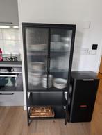 Ikea Mossjön Vitrinekast met 2 deuren Antraciet, Ophalen, Met deur(en), 100 tot 150 cm, 50 tot 100 cm