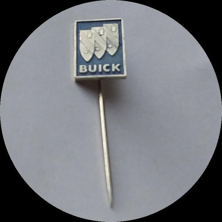 BUICK speldje, blauw chroom, Ophalen of Verzenden, Zo goed als nieuw, Transport, Speldje of Pin