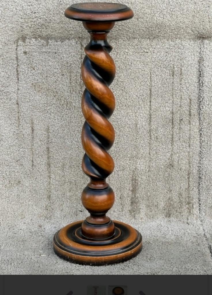 Gedraaide mahoniehout plantenstandaard zuil piedestal, Ophalen