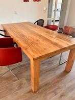 Robuuste houten eettafel 220x100, Huis en Inrichting, Tafels | Eettafels, Ophalen, Gebruikt, 50 tot 100 cm, 150 tot 200 cm