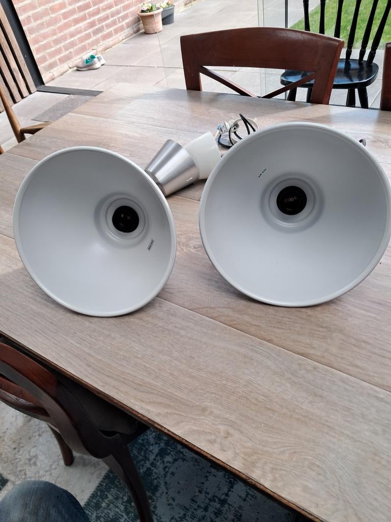 2 maal lamp rond 25 cm, Ophalen, Metaal of Aluminium
