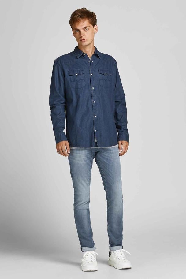 Jack & Jones jeans slim blauw denim W36 L32, W36 - W38 (confectie 52/54), Blauw, Nieuw, Ophalen of Verzenden