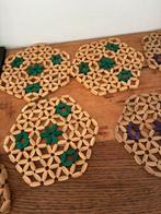 Vintage onderzetters planten pannen 8x, Ophalen of Verzenden, Glas of Kopje