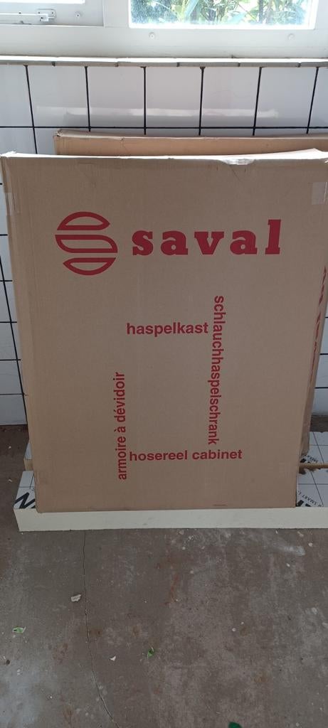 Nieuwe Saval brandslanghaspel inbouw haspelkast I-32-N, Huis en Inrichting, Brandblussers en Brandkasten, Ophalen, Nieuw