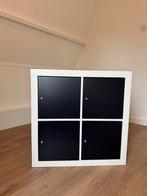 Witte kallax Vakkenkast mer zwarte deurtjes ikea, Huis en Inrichting, Ophalen of Verzenden, Gebruikt