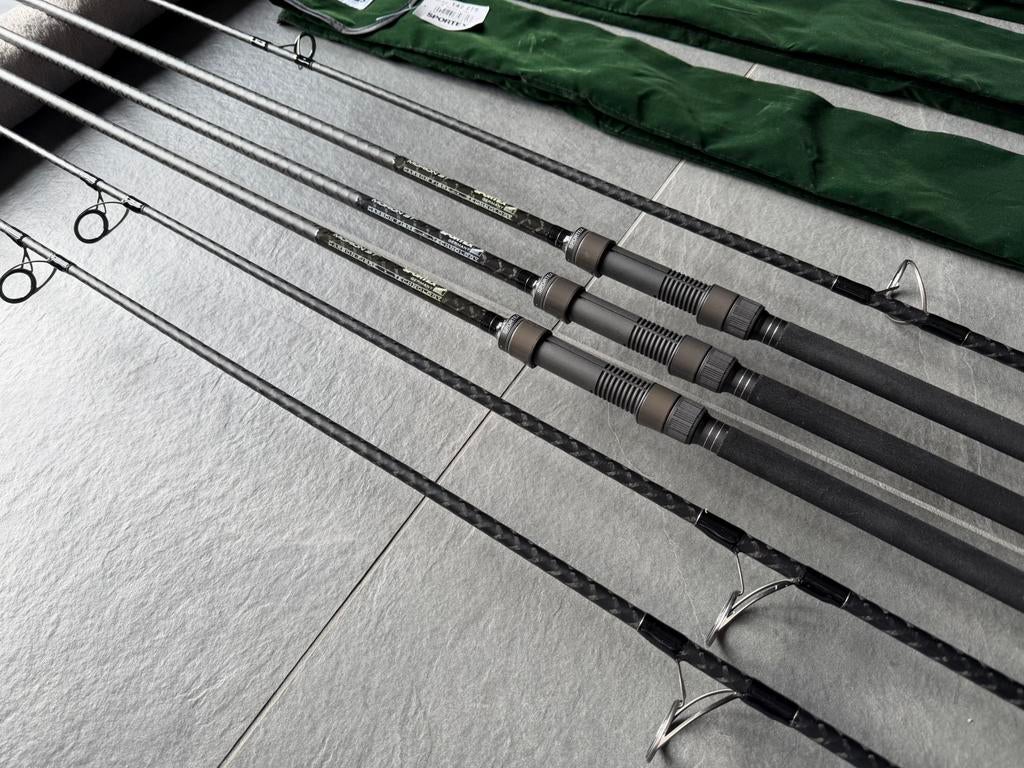 3 x Sportex Morion ST 12ft 2,75lbs NIEUWSTAAT!, Watersport en Boten, Hengelsport | Karpervissen, Ophalen, Zo goed als nieuw, Complete set