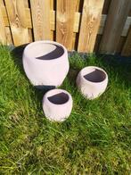 Bloempotten Intratuin verkleurd, Ophalen, Gebruikt, Rond, Aardewerk