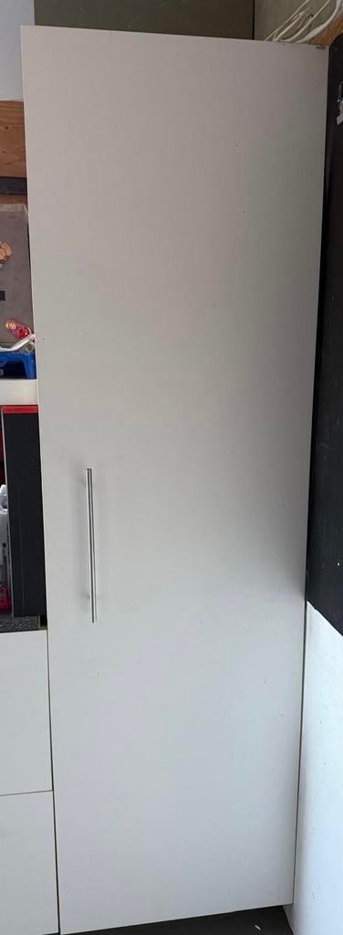 Witte Kast met schappen en bijbehorend bovenkastje, Ophalen, 200 cm of meer, 50 tot 100 cm, Zo goed als nieuw