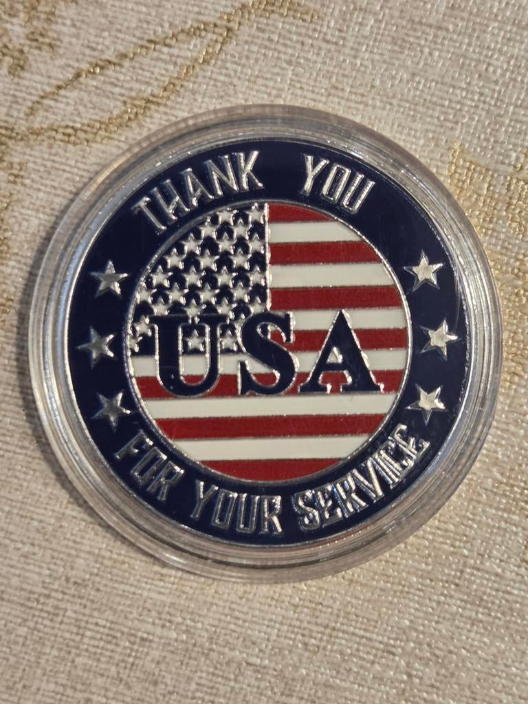 USA Challenge Coin - Thank You For Your Service, Verzamelen, Ophalen of Verzenden, Overige soorten, Amerika, Overige typen