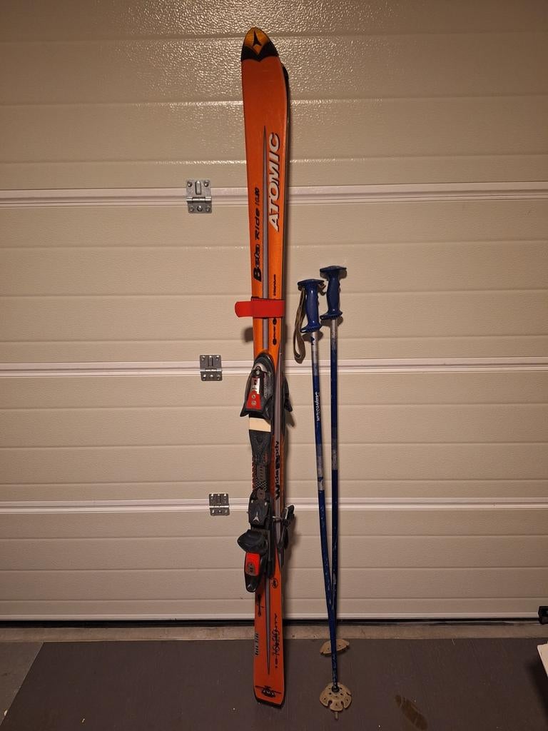 Atomic ski's 1.68m met stokken, Sport en Fitness, Skiën en Langlaufen, Ophalen