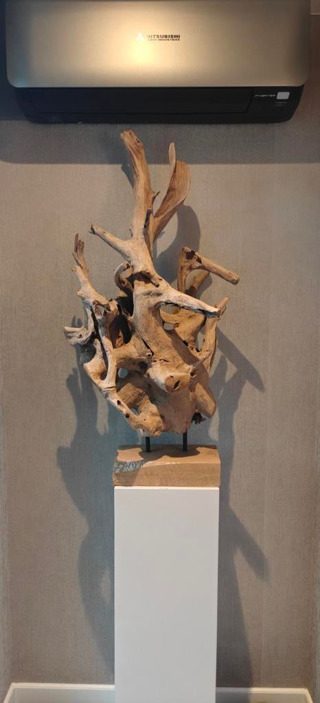 Uniek houten sculptuur - Abstracte interieur accessoire, Ophalen of Verzenden