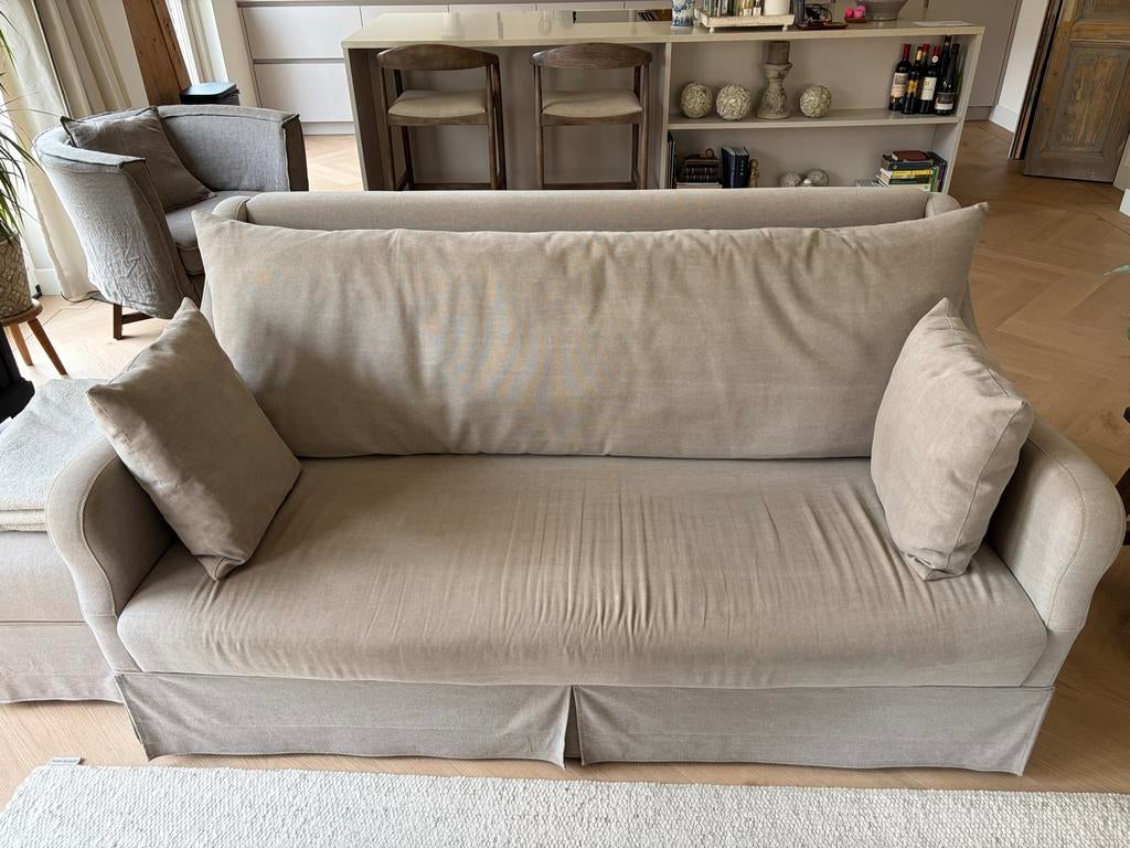 Hertog Jan bank (incl. hocker)H87xB175xD102cm., Ophalen, Gebruikt, Overige maten, 150 tot 200 cm