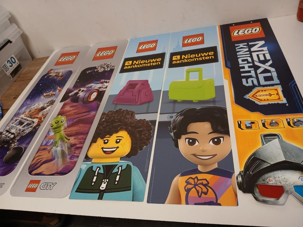 5x kartonnen lego banner winkel presentatie uniek, Ophalen of Verzenden