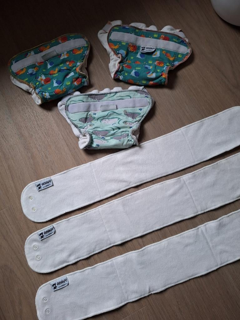 Anavy nachtluiers one size met boosters, Ophalen of Verzenden, Zo goed als nieuw