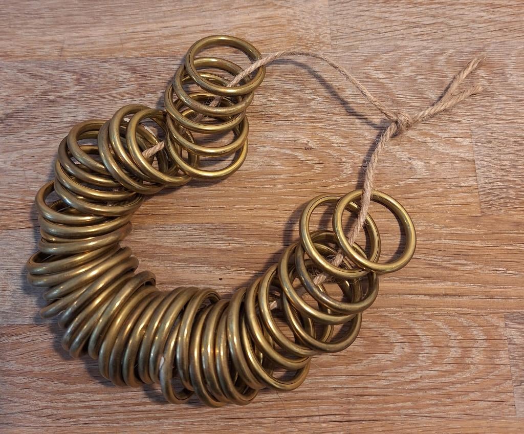 Oude franse gordijnringen, 43 stuks, Ophalen of Verzenden