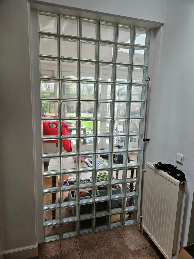 72 Glazen bouwblokken 19x19x8cm, Doe-het-zelf en Verbouw, Ophalen, Gebruikt, Minder dan 80 cm, Overige typen