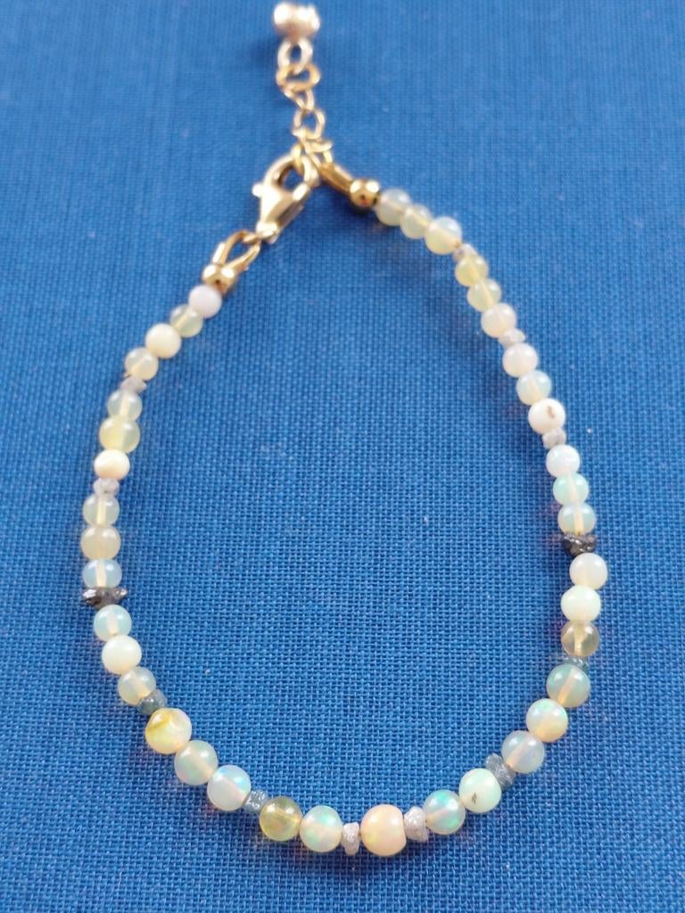 armband,porceleinen kraaltjes,20 cm, Verzenden, Nieuw, Goud