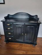 Zwarte Brocante Commode + Kledingkast/Ledikant Optie, Huis en Inrichting, Kasten | Buffetkasten, Ophalen, Gebruikt, Met deur(en)