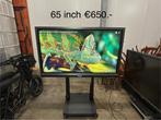 65 Inch Touchscreen – Verrijdbaar op Lift Statief, Ophalen, In hoogte verstelbaar, Zo goed als nieuw, LED