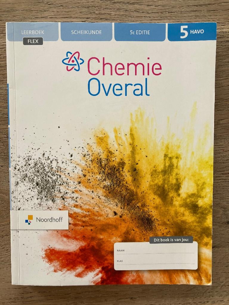 Scheikunde 5 havo Chemie overal, Scheikunde, Noordhoff, Ophalen of Verzenden, HAVO